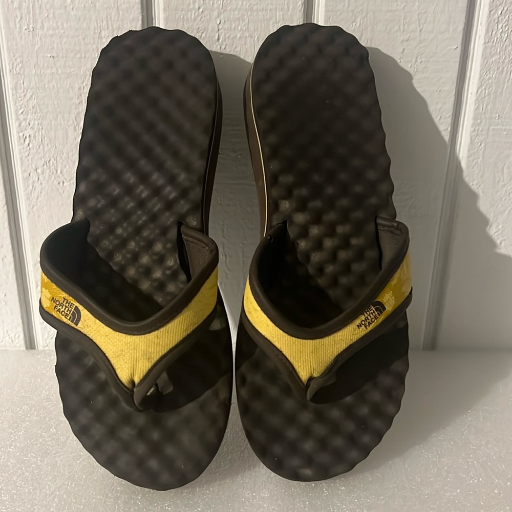 The North Face Yellow and Black Sandals